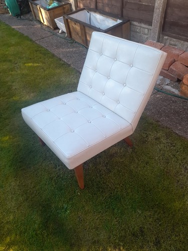 White faux leather - white, barcelona