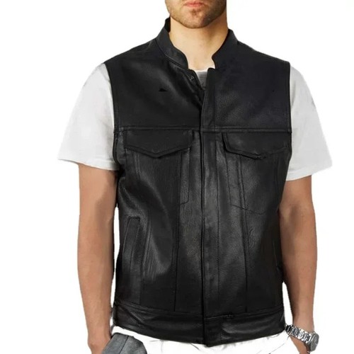 Men leather motorcycle - men's,
