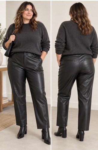 Black faux leather - m&s,