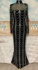 Black sequin dress maxi - sequin,