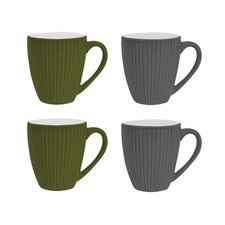 Coffee Mug Set Stoneware 4pc