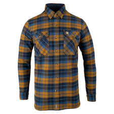 Jack Pyke Men's Bleasdale Heavy Flannel Shirt Navy Russet Country Hunting