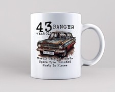 43rd Birthday Mug Old Banger Gift Coffee Tea Cup Car Petrolhead Funny Gift 43