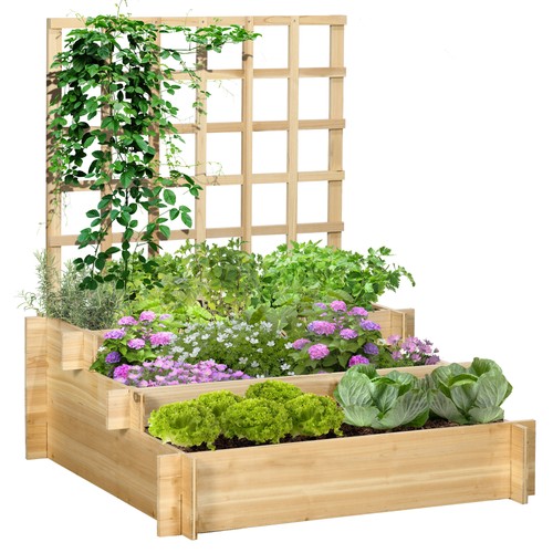 Outsunny tier wooden - tier, garden
