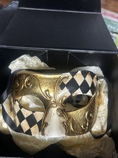 Venetian Masquerade Ball Mask With Diamond Detail - Large