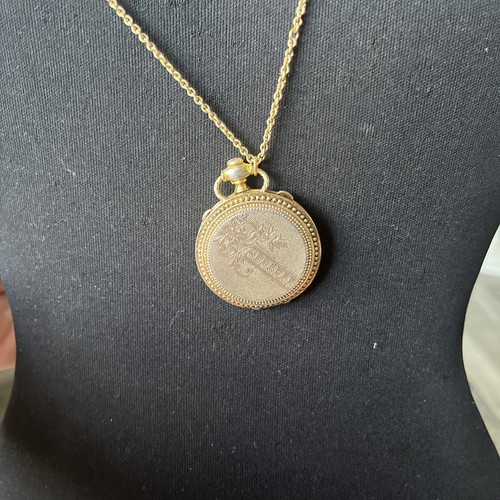 Vintage perfume compact locket - perfume,