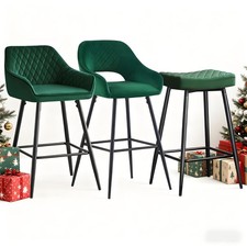 Set of 2/4 Velvet Bar Chairs