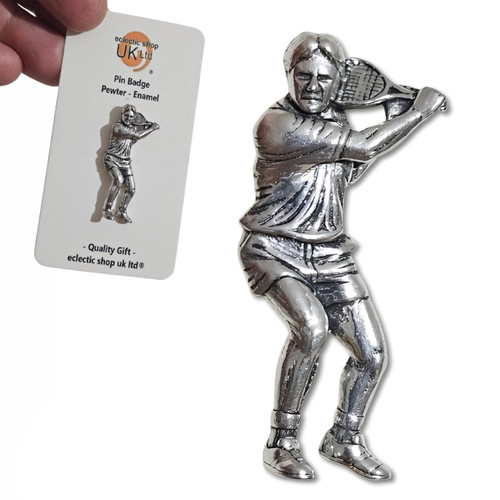 Tennis player pin badge - player,