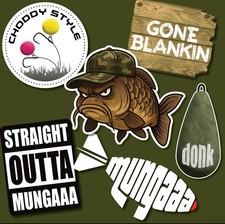 Carp Fishing Bucket Sticker Bundle - Premium Weatherproof Vinyl