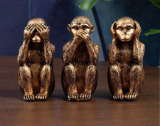 3 Wise Monkeys Resin Figurine