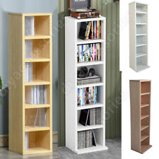 6 Tier Wooden CD DVD Video Game Book Shelf Storage Rack Organizer Fits 102 CDs