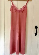 Vintage Charnos Dusty Pink Slip/Nightwear. Size 10 Lace Trim.
