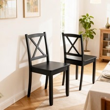 Pcs wooden side chairs - 2,