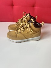 Nike ACG Manoa Leather Boots Water Resistant Hiking Boots Wheat Tan UK 5