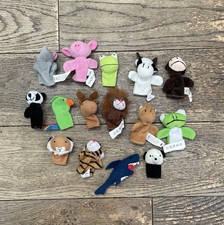 Finger Puppets 15 Different Animals Great For  Imaginary Play Good Condition