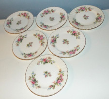 SET OF 6 Royal Albert Moss Rose Bone China 6.25" Tea / Side Plates Unused 1st Qu