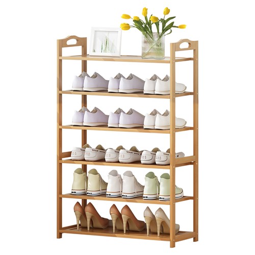 Tier shoe rack bamboo - shoe, mdf