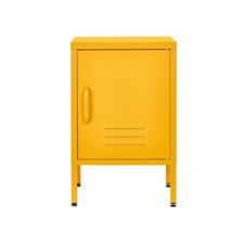 Metal Accent Cabinet Bedside Table Sideboard Locker for Bedroom Living Room