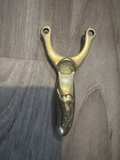 SOLID BRASS GYPSY STYLE RUNNING HARE - SLINGSHOT / CATAPULT- HUNTING- POACHER