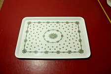 Rectangular floral melamine tray