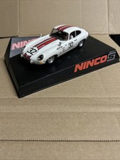 Ninco Jaguar E-type Coupe White 1/32 Slot Car