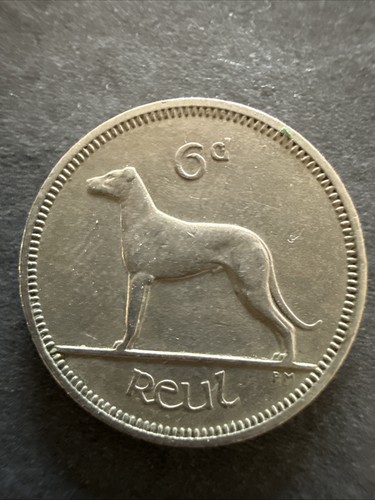 1963 irish sixpence - sixpence, elizabeth