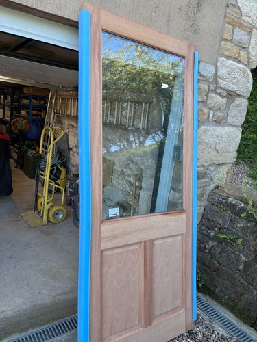 Hard wood external door never - external,