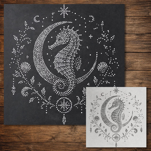 Celestial seahorse stipple - celestial,