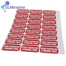 24X Ethanol Free Sticker No Ethanol Labels Outdoor Power Equipment Weather Proof