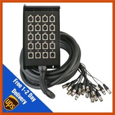 Pulse 16/4 15m/30m/40m Tour Grade XLR Multicore Snake Stage Box 16 Send 4 Return