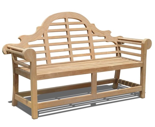 Teak outdoor decorative bench - teak,
