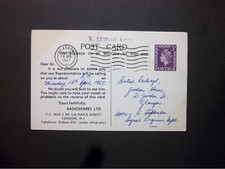 Stationery STO QEII 3d violet Radiospares Postcard size f GLASGOW m/c H&B CS184