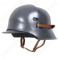 WW1 German M16 Helmet with Sniper Plate - Reproduction - Field Grey