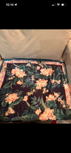 Large vintage silk blue and - large,