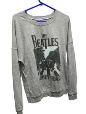 The Beatles Abbey Road Graphic Jumper Grey Long Sleeve - Size M