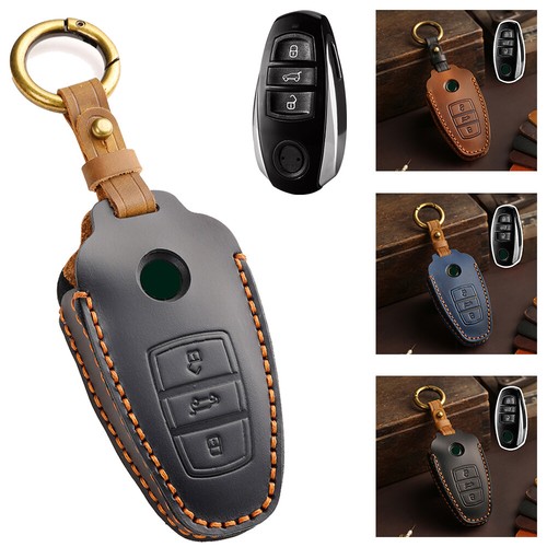 Leather remote key chain - remote, case