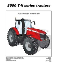 Massey Ferguson 8650 to 8690 Tier 3 and Tier 4i Operators Manual Get it Today