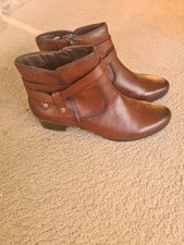 Ladies Leather Brown Ankle