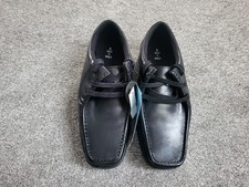 Brand New M&S Boys Black Leather Laced School Shoes with tags. 