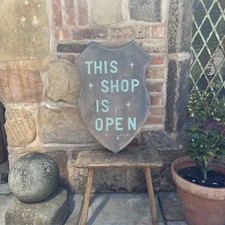 Vintage Shop Sign Open Retro