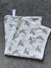 Primark Disney Bambi Deer Baby Soft Fleece Blanket Cream Beige