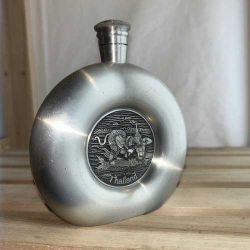 Pewter hip flask 5oz round - hip,
