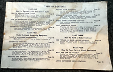 VINTAGE LIONEL TRAINS INSTRUCTIONS FOR ASSEMBLING & OPERATING CATALOGUE