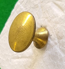 Small solid brass knob plain