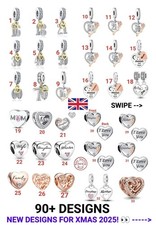 PANDÓRA Style GORGEOUS CHARMS for Bracelets, Necklace, 925 Sterling Silver. U.K