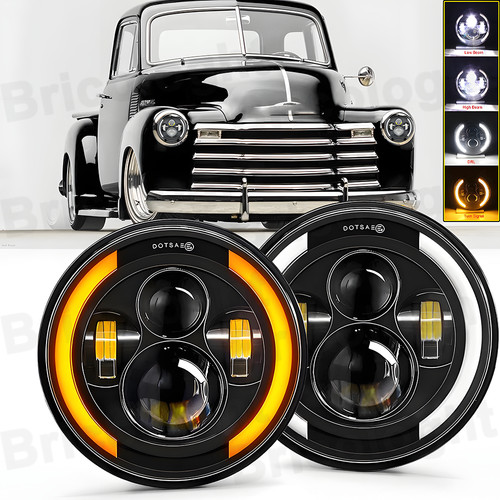 Pair inch round led - inch,