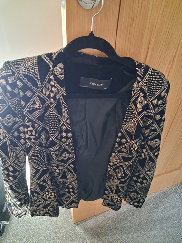 Zara black velvet - black,