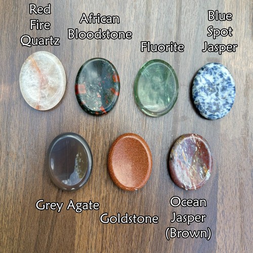 Natural crystal worry stone - natural,
