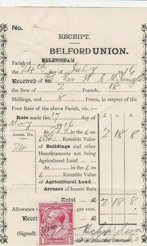 Belford union 1916 - union, respect