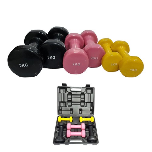 Vinyl dumbbell set ladies - vinyl,